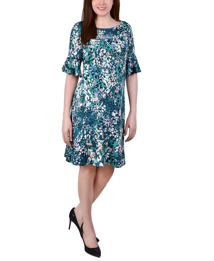 NY Collection Petite Elbow Sleeve Knit Dress Macy's