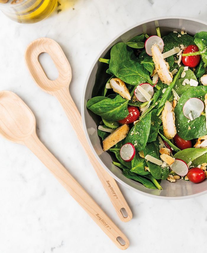 BergHOFF Leo Collection 3Pc. Salad Bowl Set with Bamboo Servers Macy's