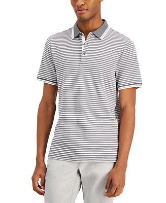Michael Kors Men's Greenwich Modern-Fit Stripe Polo Shirt, Created for ...