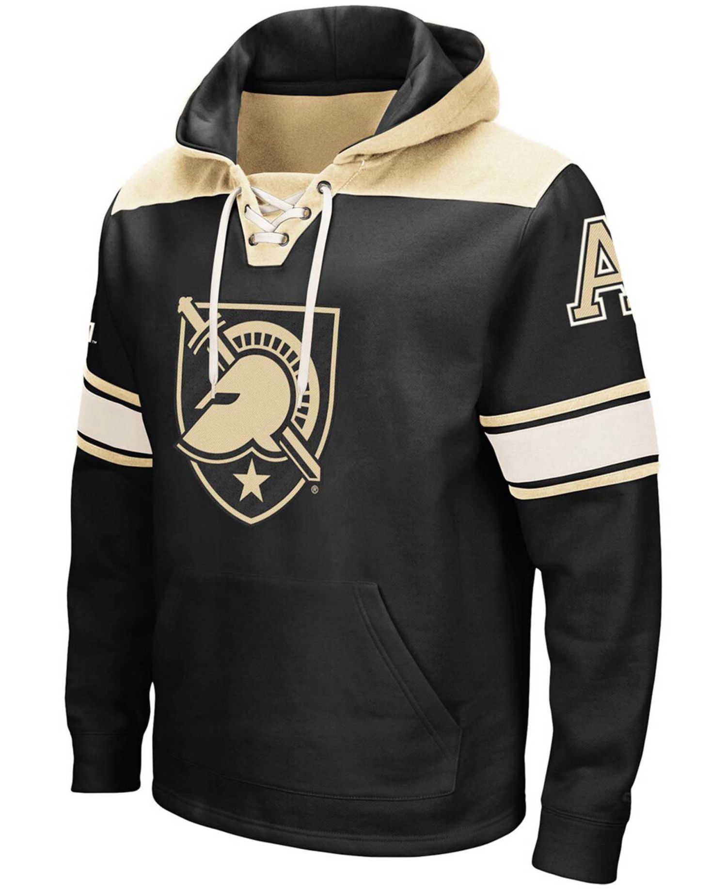 Men's Black Army Black Knights 2.0 Lace-Up Pullover Hoodie