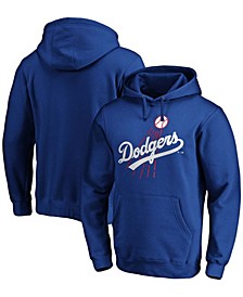 Men's Royal Los Angeles Dodgers Cooperstown Collection Huntington Team Pullover Hoodie