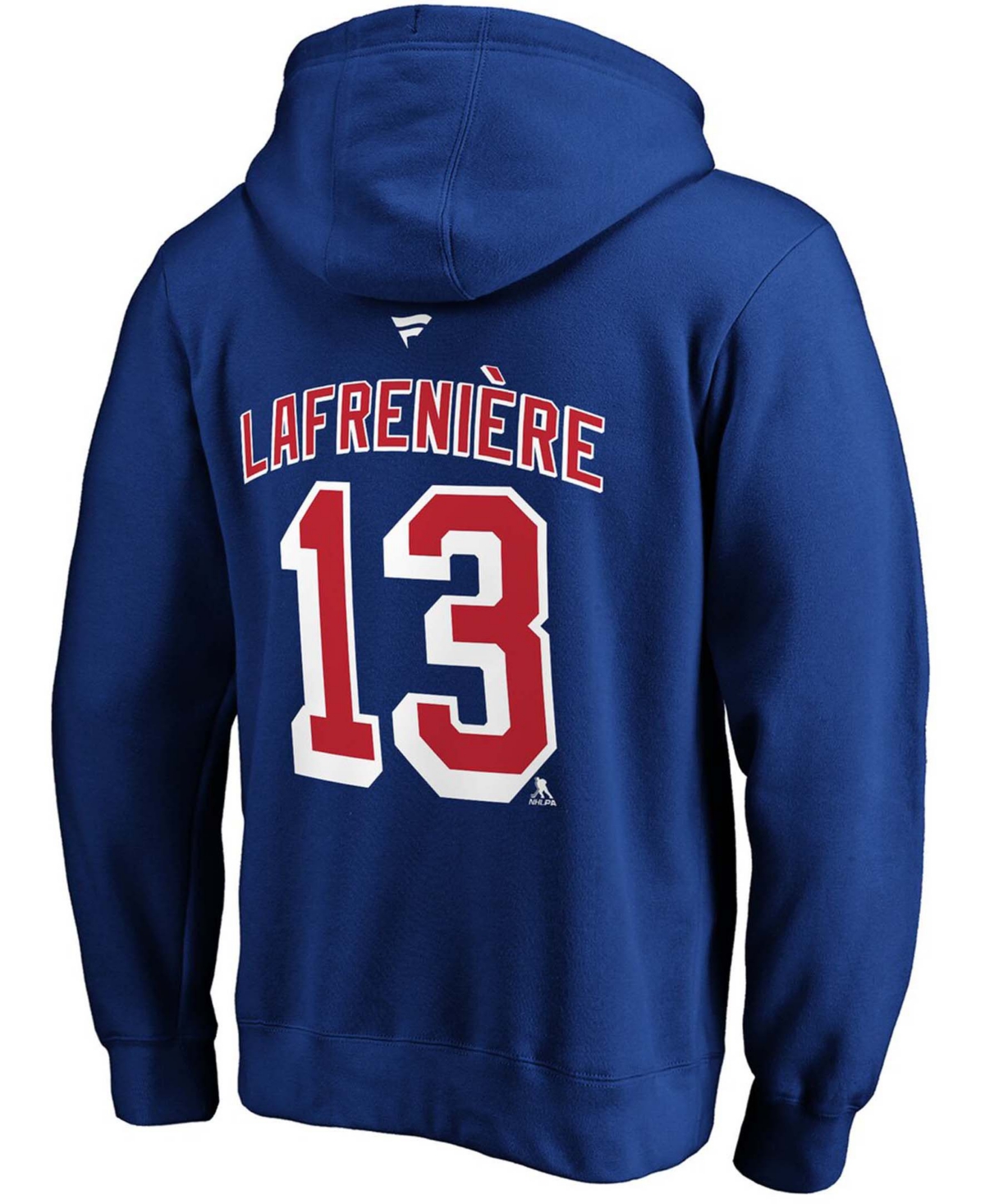 Shop Fanatics Men's Alexis Lafreniere Royal New York Rangers Authentic Stack Name And Number Pullover Hoodie