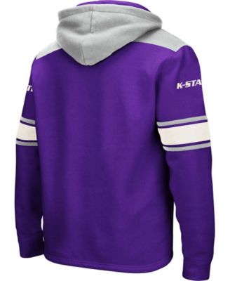 Men's Purple Kansas State Wildcats 2.0 Lace-Up Logo Pullover Hoodie