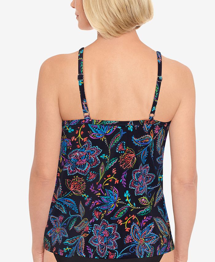 Swim Solutions High-Neck Underwire Tankini Top, Created for Macy's - Macy's