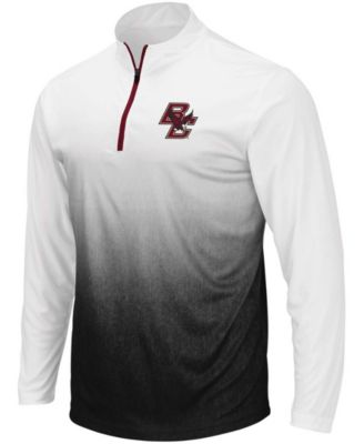Men's Gray Boston College Eagles Magic Team Logo Quarter-Zip Jacket