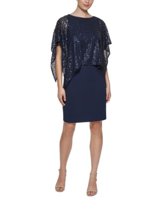 Jessica Howard - Sequin-Overlay Sheath Dress