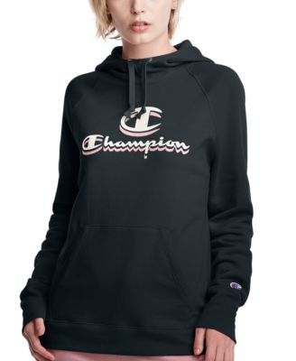 champion women's powerblend graphic hoodie