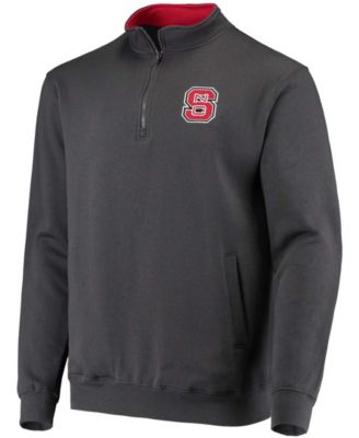 Men's Charcoal NC State Wolfpack Tortugas Logo Quarter-Zip Jacket