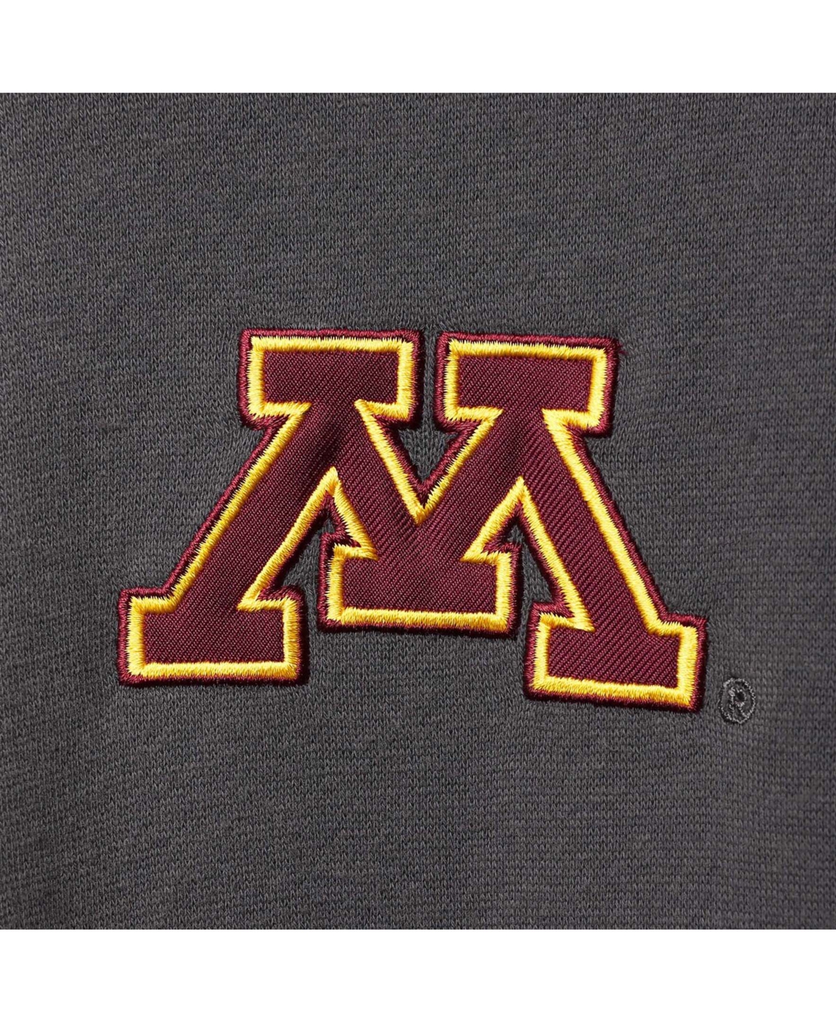 Men's Charcoal Minnesota Golden Gophers Tortugas Logo Quarter-Zip Jacket