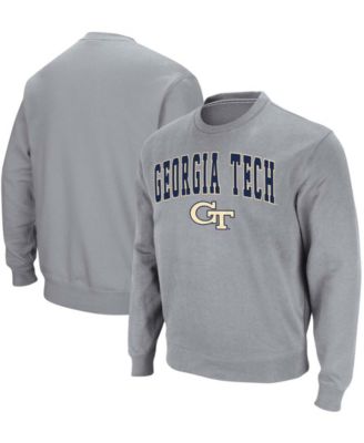 Men's Georgia Tech Yellow Jackets Arch Logo Tackle Twill Pullover Sweatshirt