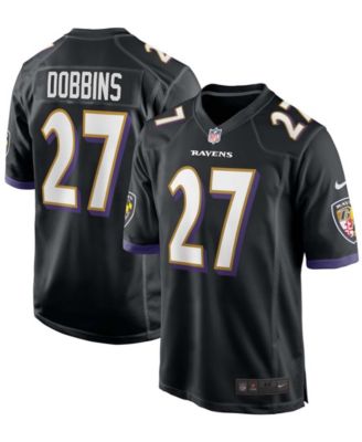 Nike Men's J.K. Dobbins Black Baltimore Ravens Game Jersey - Macy's