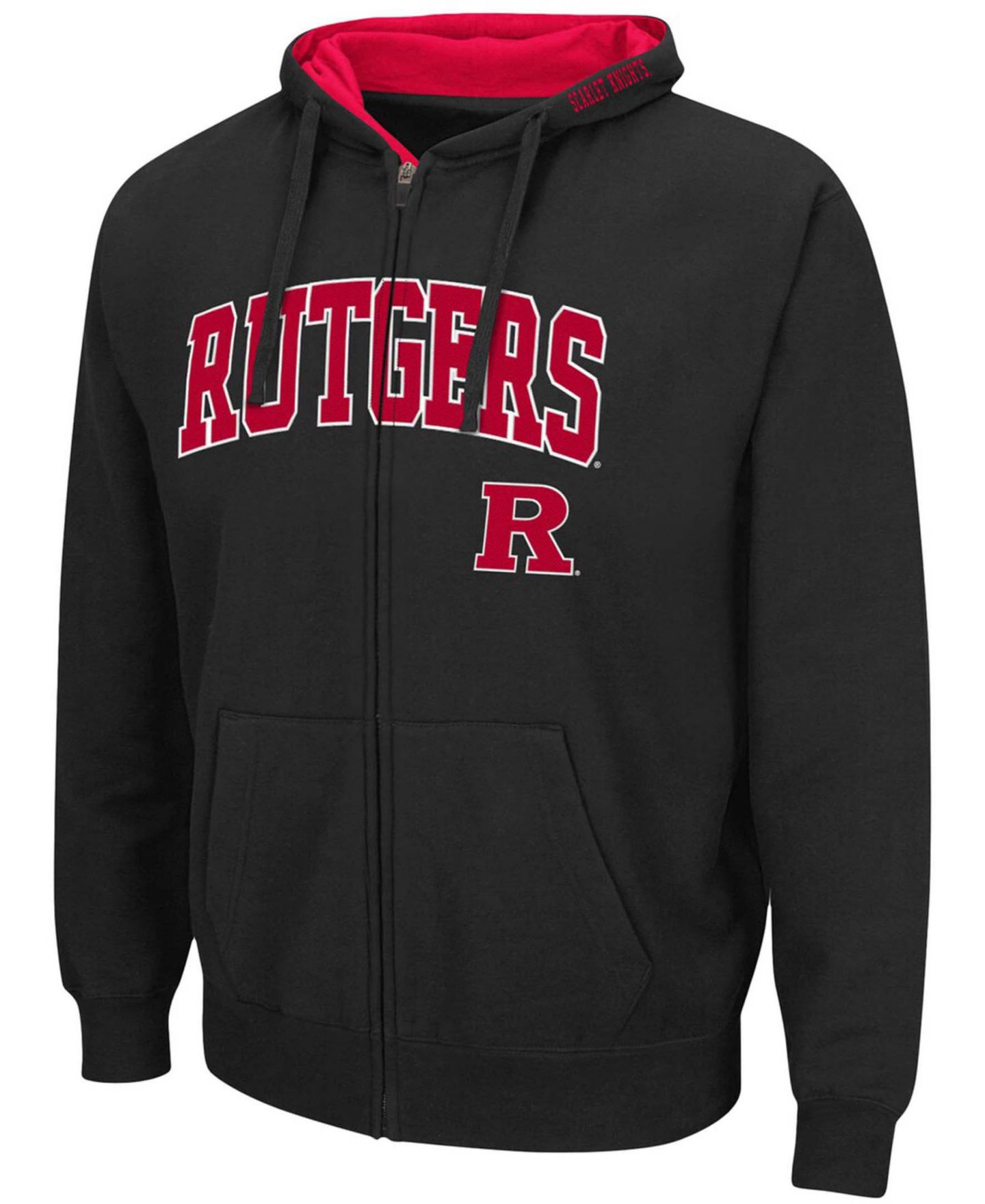 Мужское худи Colosseum Black Rutgers Scarlet Knights Arch Logo 3.0 Full-Zip — фото 3