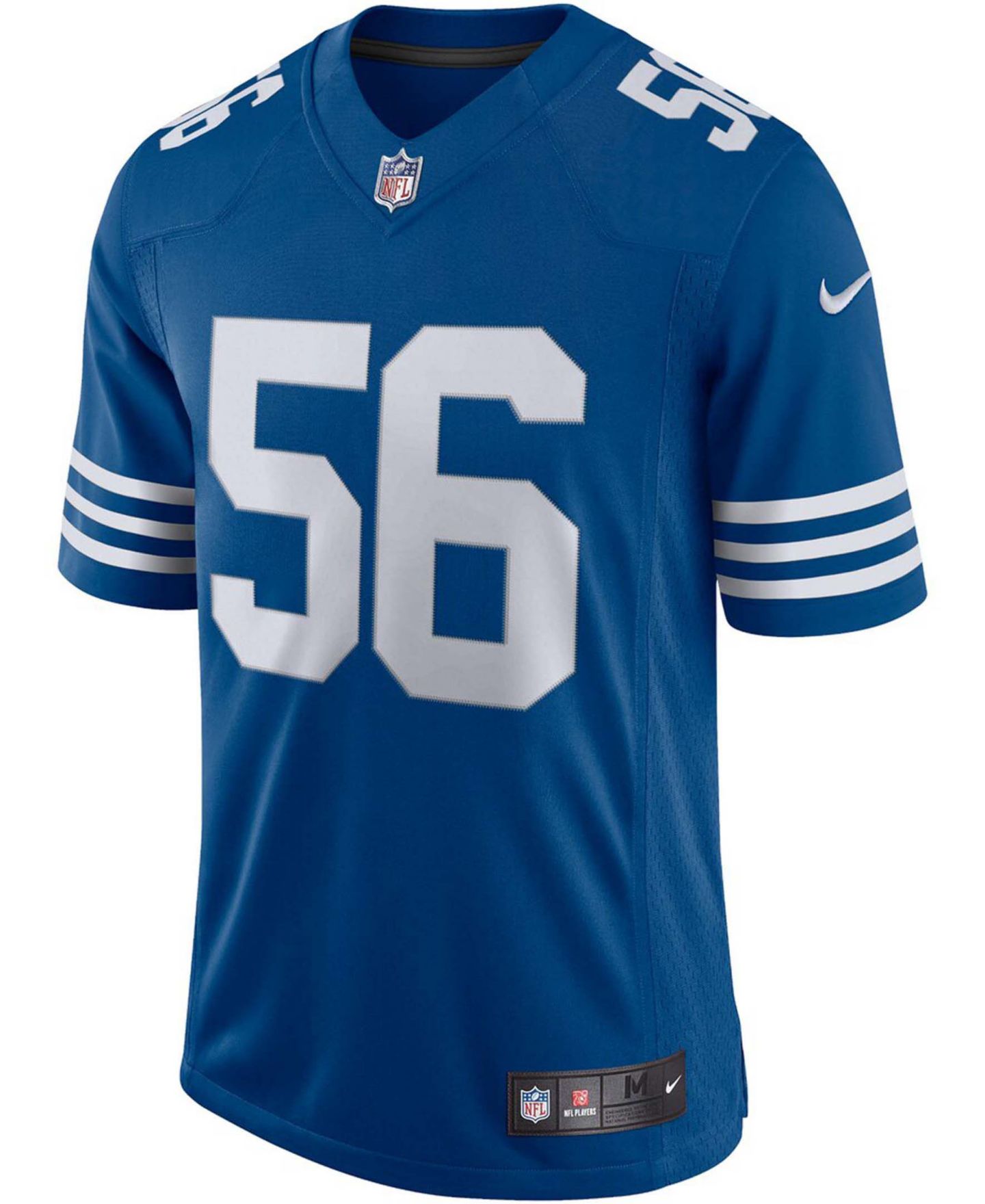 Мужской топ Nike Quenton Nelson Indianapolis Colts Alternate Vapor Limited Jersey, цвет: Королевский синий — фото 3