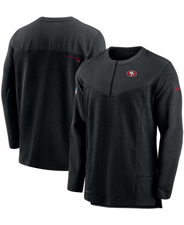 Nike Men's Black San Francisco 49Ers Sideline Half-Zip UV Performance Jacket  - Macy's