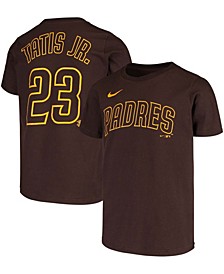 Youth Boys Fernando Tatis Jr. Brown San Diego Padres Player Name Number T-shirt