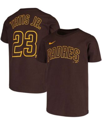 Youth Nike Fernando Tatis Jr. Brown San Diego Padres Player Name & Number  T-Shirt