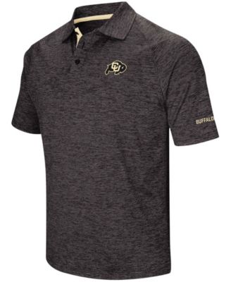 Men's Heather Black Colorado Buffaloes Down Swing Polo Shirt