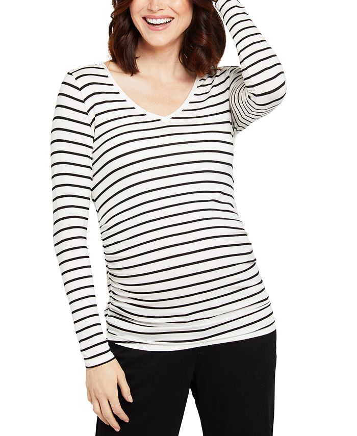 3-Pack Ruched Maternity V-Neck Tunic Top 