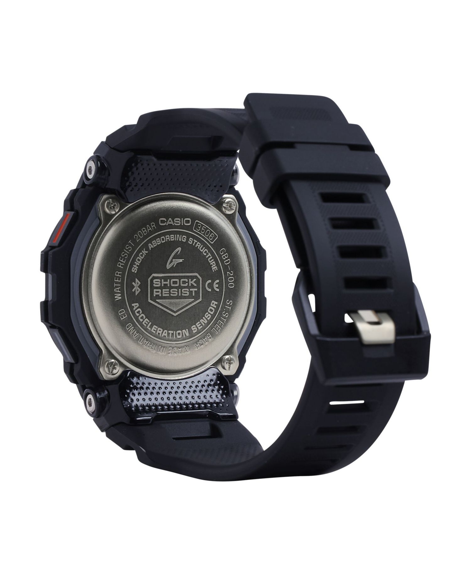Men's Step Tracker Black Resin Watch 49.4mm
