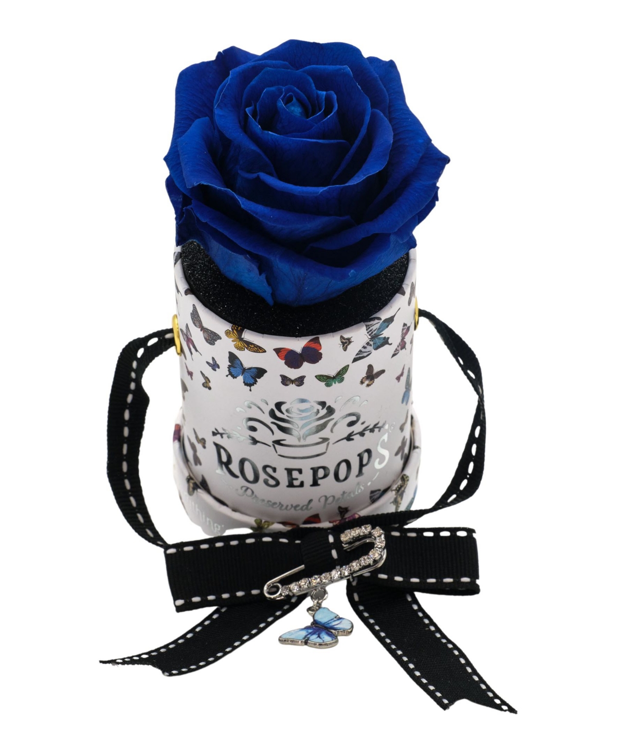 Shop Rosepops Pop-up Butterfly Box With Single Blueberry Real Rose In No Color