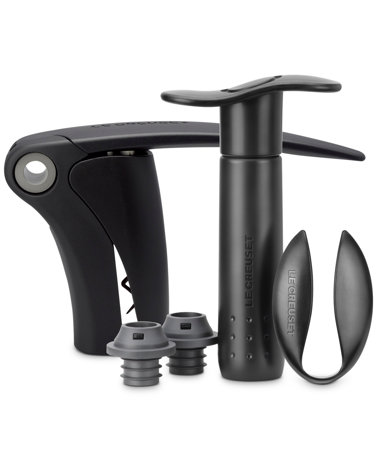 Le Creuset 5 Piece Wine Tool Set with Corkscrew, Foil Cutter and Pump