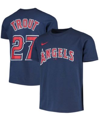 Nike Big Boys Mike Trout Navy Los Angeles Angels Player Name and