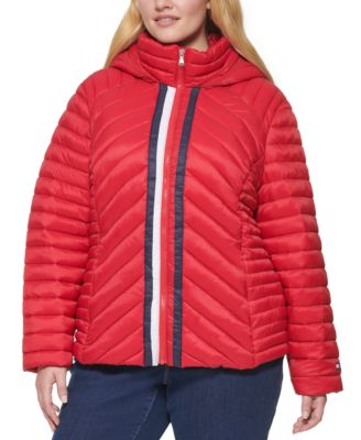 Plus Size Packable Hooded Puffer Jacket