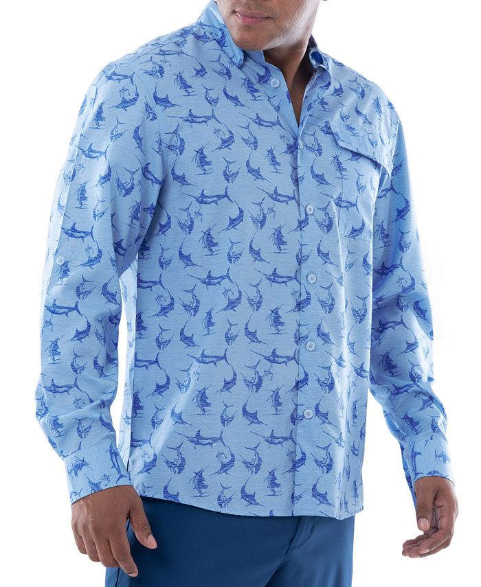 Guy Harvey Retro Billfish Long Sleeve Printed Fishing Shirt Macy's