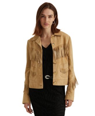 ralph lauren suede fringe jacket