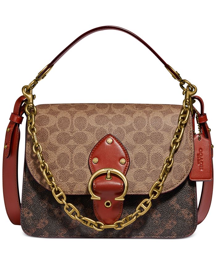 COACH Beat Shoulder Bag In Signature Canvas With Horse And Carriage Print Macy's