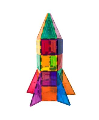 PicassoTiles Rocket Booster Theme Magnetic Building Block Set, 32 Piece