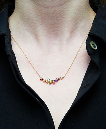 Macy s Multi Gemstone Scattered Cluster 18