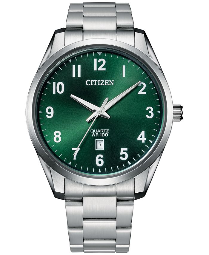 Citizen - Men's Silver-Tone Stainless Steel Bracelet Watch 42mm