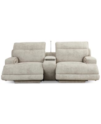 Sebaston 3-Pc. Fabric Sofa with 2 Power Motion Recliners and 1 USB Console, Created for Macy's