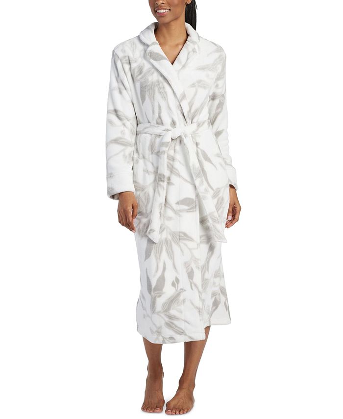 Miss Elaine Printed Long Wrap Robe Macy's