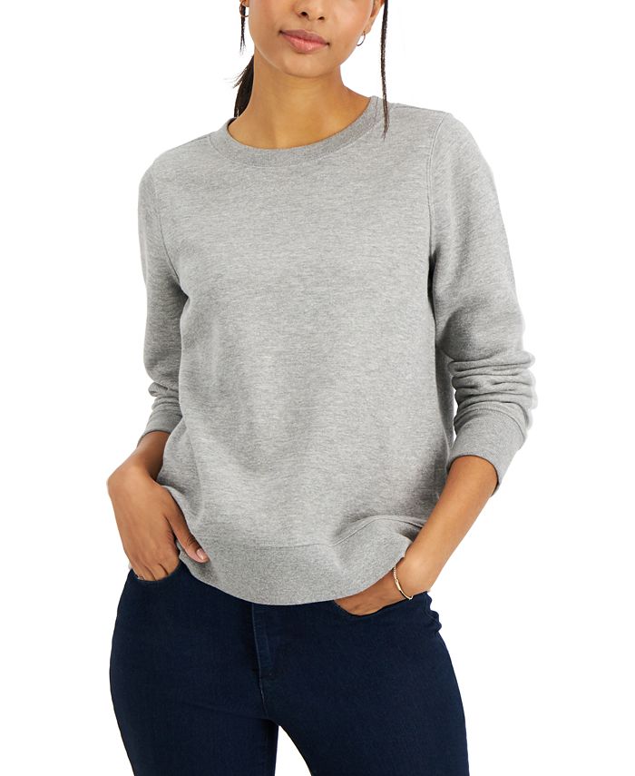 Petite crew neck sweatshirt