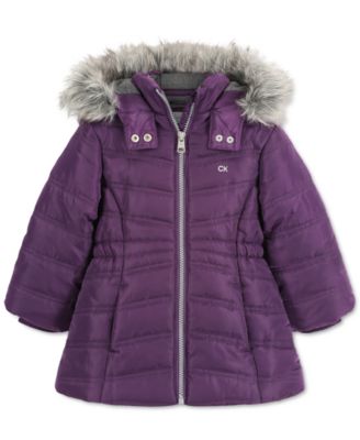 Calvin Klein Baby Girls Aerial Hooded 