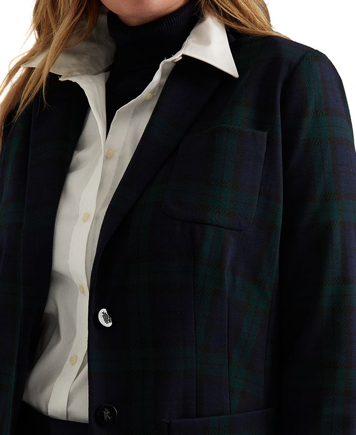 ralph lauren patch jacquard blazer