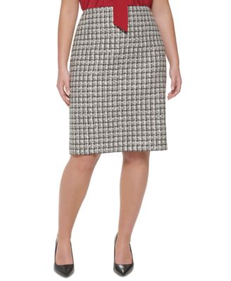 calvin klein tweed pencil skirt