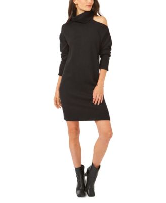 macy's black cold shoulder dress