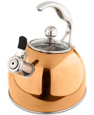 Stainless Steel 2.6-Qt. Copper Tea Kettle with Copper Handle