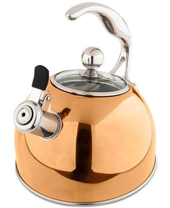 Viking - Stainless Steel 2.6-Qt. Copper Tea Kettle with Copper Handle