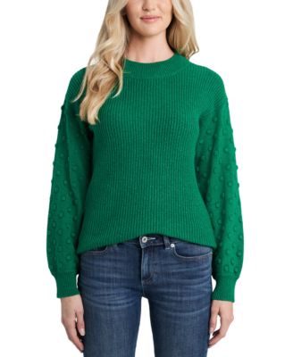 green sweater
