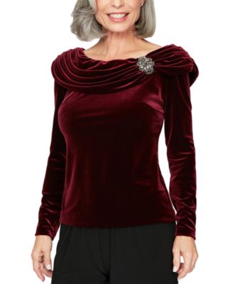 Macys 2024 velvet tops