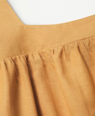 Women's Puffed Sleeves Cotton Dress