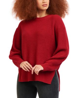 black high low sweater