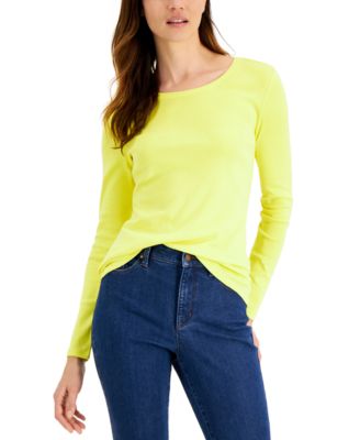 Charter Club - Pima Cotton Long-Sleeve Top