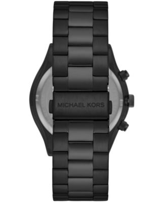 Michael Kors Men's Slim Runway Black Stainless Steel