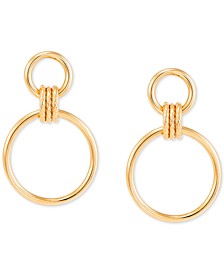 Doorknocker Drop Earrings in 10k Gold
