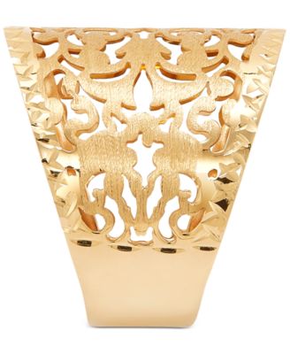 Filigree Openwork Statement Ring in 10k Gold